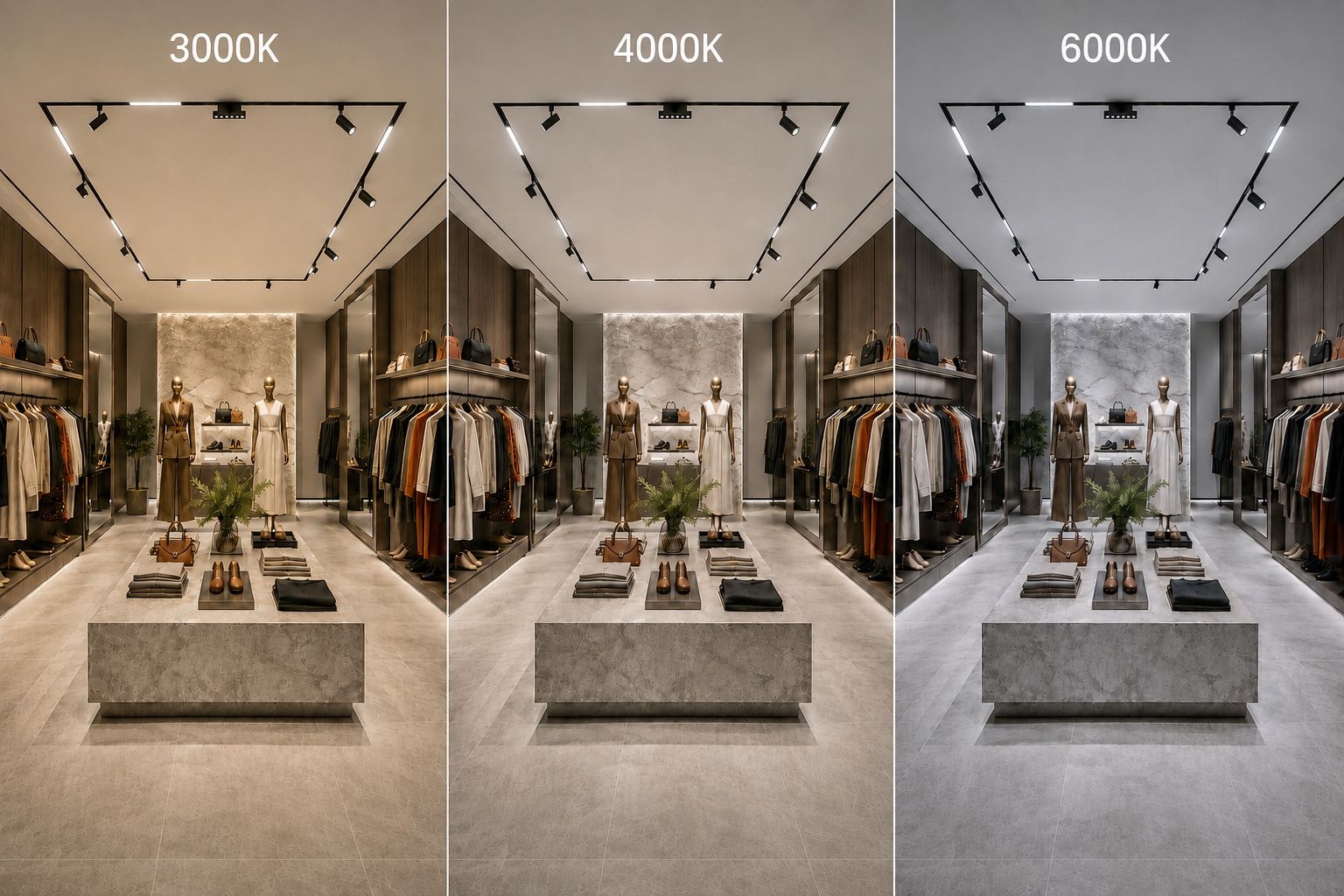 Lựa chọn nhiệt độ màu phù hợp với không gian trưng bày trong showroom
