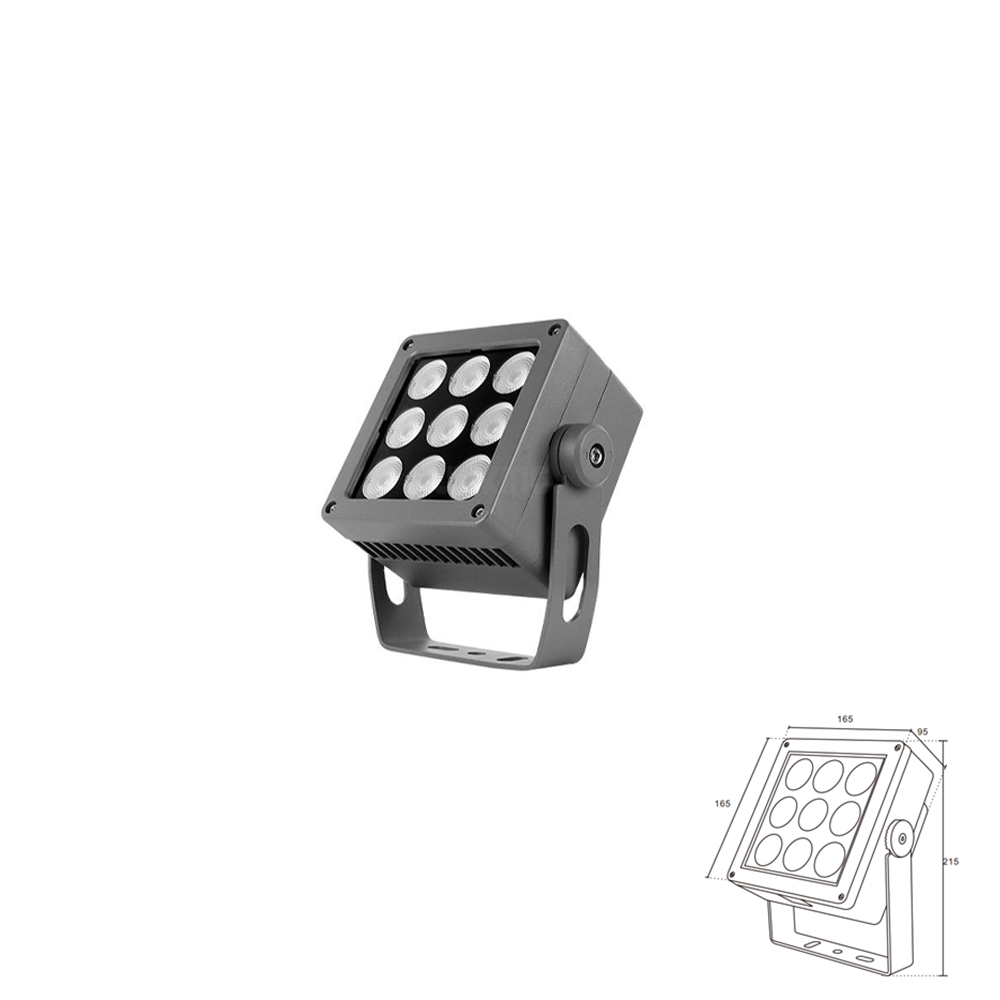 Đèn LED chiếu cột công suất cao 16 bóng 3000K