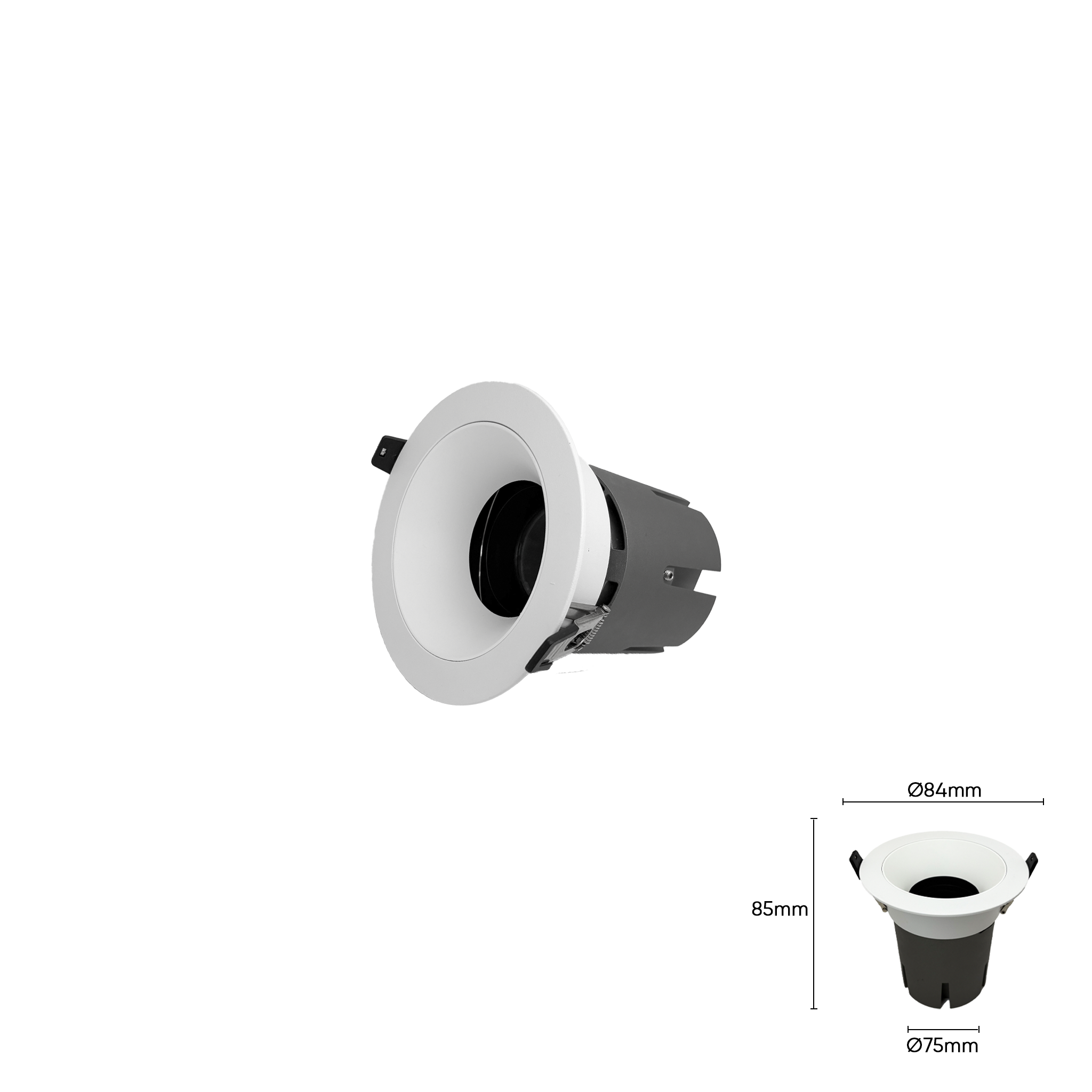 Đèn Spotlight âm trần SP-SC3-10W, Điều khiển 3 màu, Ø75