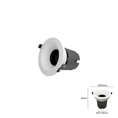 Đèn Spotlight âm trần SP-SC3-10W, Điều khiển 3 màu, Ø75-90