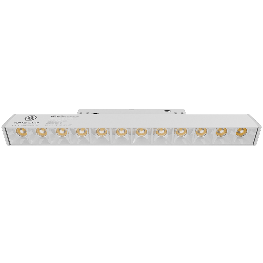 Đèn chiếu rọi gắn ray nam châm cao cấp Kinglux-12W, vỏ trắng