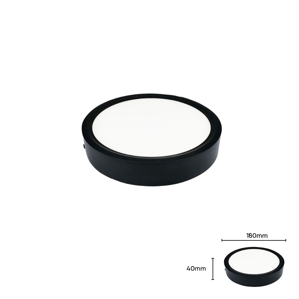 Đèn ốp trần Moon Series 18W vỏ đen