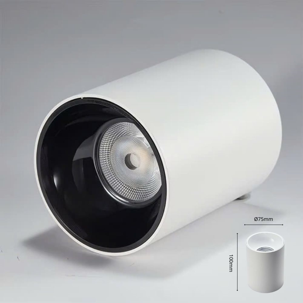 Đèn bơ chiếu rọi 10W, vỏ trắng, ánh sáng đơn sắc