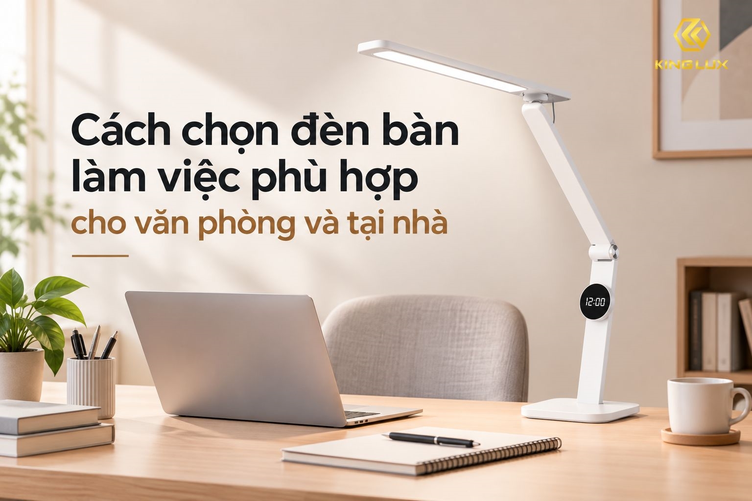 Cách chọn đèn bàn làm việc phù hợp cho văn phòng và tại nhà