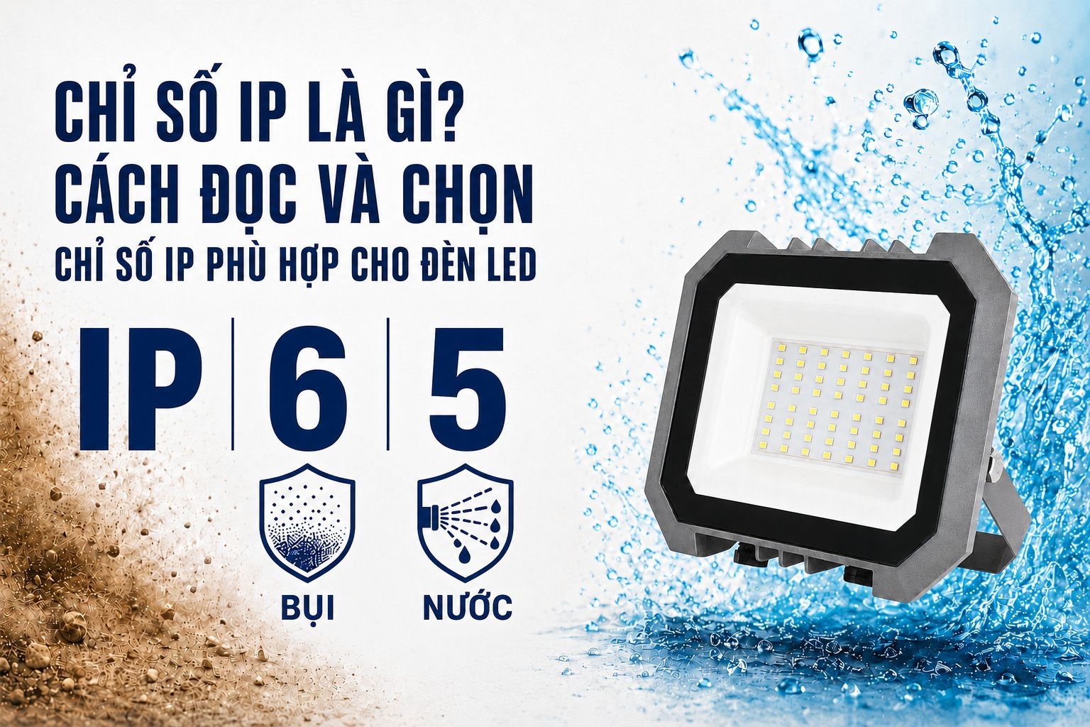 Chỉ số IP là gì? Cách đọc và chọn chỉ số IP phù hợp cho đèn LED